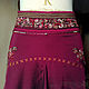 Crimson skirt in ethnic style with hand-beading,yarn. Skirts. ssowl. Online shopping on My Livemaster.  Фото №2