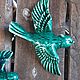 Green ceramic Birds decor on the wall. Interior elements. Ceramist_mamontov. Online shopping on My Livemaster.  Фото №2