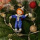 Игрушка ёлочная из ваты Клоун. Елочные игрушки. Nina ArtHeart. Ярмарка Мастеров.  Фото №9