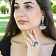 Abrus jewelry set with lapis lazuli made of 925 silver HM0008. Jewelry Sets. Sunny Silver. Online shopping on My Livemaster.  Фото №2