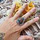 Кольцо с арахисовым обсидианом. Кольца. Karma-jewelry. Ярмарка Мастеров.  Фото №7