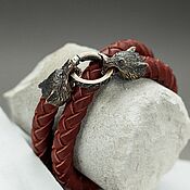 Украшения handmade. Livemaster - original item Wolf Bracelet | Bronze | Nat. skin. Handmade.