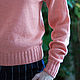 Пуловер из шерсти альпаки с вышивкой бисером "Бабочка". Свитеры. Motif (Вязаные вещи ручной работы). Ярмарка Мастеров.  Фото №6