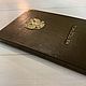 Folder 'For signature' brown with coat of arms (gift leather). Gift books. ELITKNIGI by Antonov Evgeniy (elitknigi). Online shopping on My Livemaster.  Фото №2