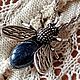 Brooch. Pendant on a chain 'Bee Bumblebee Wasp ' Lapis lazuli with pyrite. Pendant. Rimliana - the breath of the nature (Rimliana). Online shopping on My Livemaster.  Фото №2