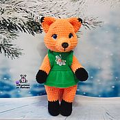 Куклы и игрушки handmade. Livemaster - original item Soft toy Fox Toby crocheted Fox in a dress. Handmade.