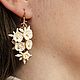 'Flowers' earrings. Micro-carving on a mammoth tusk. Earrings. artegiony. My Livemaster. Фото №4
