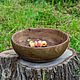 Deep large bowl made of elm wood. 380 mm. T26, Plates, Novokuznetsk,  Фото №1