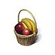 Basket wicker with a handle made of paper vine H18 D21. Art.50016, Basket, Tomsk,  Фото №1