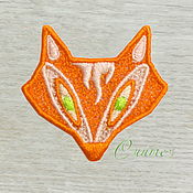 Материалы для творчества handmade. Livemaster - original item Applique patch badge embroidery Portrait of a Fox FSL lace free. Handmade.