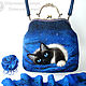Order Bag blue ivory / women's felted purse / bag made of wool. Woolen Zoo. Livemaster. . Classic Bag Фото №3