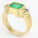 Order Halle Berry Ring Colombian emerald & diamonds 18K. JR Colombian Emeralds (JRemeralds). Livemaster. . Rings Фото №3