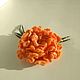 Decoration flower brooch orange-the color of the sunset. Brooches. magnificent felt (magnificentfelt). My Livemaster. Фото №6