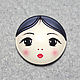 Face for brooch cabochon Matryoshka 20 mm No№2. Cabochons. agraf. Online shopping on My Livemaster.  Фото №2