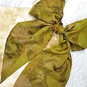 Палантин из шерсти растительное окрашивание листья сумах