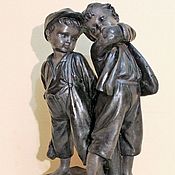 Винтаж handmade. Livemaster - original item Italy Charm 1920s Boys Sculpture Author`s Gypsum. Handmade.