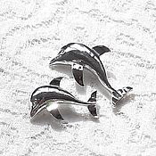 Винтаж handmade. Livemaster - original item Paired Dolphin brooches,Gerrys,USA,70th,fish, sea, dolphin. Handmade.
