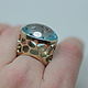 Ring with Topaz 'Windows', gold, blue Topaz. Rings. EdGems jewerly. Online shopping on My Livemaster.  Фото №2