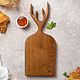 Cutting board made of oak with horns. Free shipping, Cutting Boards, Cherepovets,  Фото №1