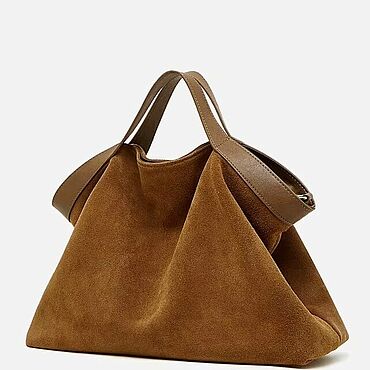 Сумки ручной работы. Ярмарка Мастеров - ручная работа Сумка-тоут из натуральной итальянской замши и кожи. Handmade.