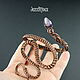 Браслет  "Змейка" с аметистом. Браслет жесткий. JazzBijoux ДжазБижу (Елена Сафронова). Интернет-магазин Ярмарка Мастеров.  Фото №2