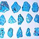 Natural turquoise (plates) Miami, Gila County, Arizona.USA. Cabochons. Stones of the World. Online shopping on My Livemaster.  Фото №2