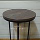 Круглый кофейный столик лофт ROUND brown. Столы. SLIVA wood deco. Ярмарка Мастеров.  Фото №5