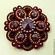 Order Soutache brooch 'the Scarlet flower'. Soutazhe tale. Livemaster. . Brooches Фото №3