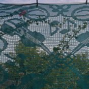 Для дома и интерьера handmade. Livemaster - original item Tablecloth knitted openwork turquoise sirloin knitting handmade. Handmade.