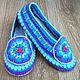 Knitted Slippers with leather soles. Slippers. Knitted stuff from Svetlana. Online shopping on My Livemaster.  Фото №2