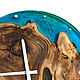 Эксклюзивные часы ручной работы из карагача и смолы 40 см #4. Часы классические. kir.woods. Интернет-магазин Ярмарка Мастеров.  Фото №2