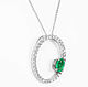 Order 14K Oval Emerald Pendant, Eternity Emerald Necklace, May Birthstone Ne. JR Colombian Emeralds (JRemeralds). Livemaster. . Pendants Фото №3