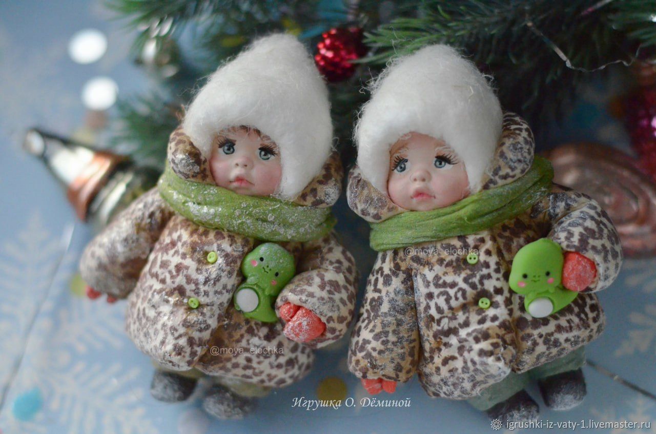 Игрушка из ваты. Шубка в пятнышко в интернет-магазине Ярмарка Мастеров ...