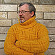 Positive sweater (men's women's pure wool). Mens sweaters. IRINA GRUDKINA Handmade Knitwear. My Livemaster. Фото №4