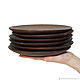 Set of Plates of Wood (6 PCs) 20.5 cm 100%#43. Plates. ART OF SIBERIA. Online shopping on My Livemaster.  Фото №2