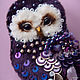 Order Brooch-Owl ' BlackBerry». Owl is the barn owl. Coffeelena. Livemaster. . Brooches Фото №3