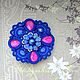 Brooch-pin: soutache with fuchsia crystals. Brooches. alexgin-ds15. Online shopping on My Livemaster.  Фото №2