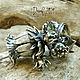 Order Ring 'Field Thistle' with Topaz and apatites. Sergej Dementjev (desef). Livemaster. . Rings Фото №3