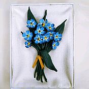 Букет с цветами из фоамирана ручной работы