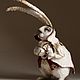  Белый кролик 1. Интерьерная кукла. Соколова Надежда. Интернет-магазин Ярмарка Мастеров.  Фото №2