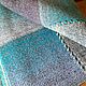 Вязаный плед Морской из Дундаги и твида. Пледы. WoolenWay вязаные&тканые аксессуары. Ярмарка Мастеров.  Фото №4