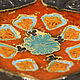 Большое керамическое блюдо Янтарь антик. Авторская керамика Ксении Гольд