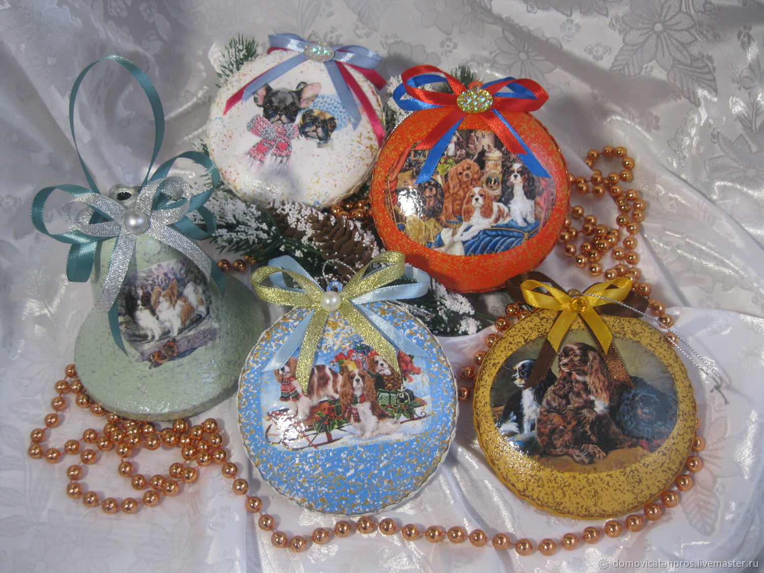 Новогодний шар-медальон и колокольчик купить в интернет-магазине ...