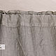 Order Linen curtains with vertical insert and embroidered LINENBURG logo. Linenburg. Livemaster. . Curtains1 Фото №3