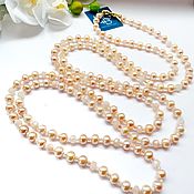 Украшения handmade. Livemaster - original item Necklace with morganite, opal and pearls 