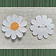 10pcs. .10x10 white Daisy Badge Brooch for clothing and accessories, Brooches, Moscow,  Фото №1