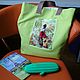 Order Beach Bag Light Green Fabric Bag Green bag with applique. mechty-o-lete. Livemaster. . Beach bag Фото №3