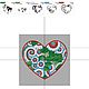 Дизайн машинной вышивки Сердце с белыми цветами. Схемы машинной вышивки. Natalia (natalelay). Ярмарка Мастеров.  Фото №4