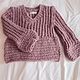 Стильный вязаный свитер. Свитеры. Knit by Heart - Вязаная одежда 富. Ярмарка Мастеров.  Фото №7