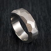 Украшения handmade. Livemaster - original item Faceted titanium ring. Handmade.
